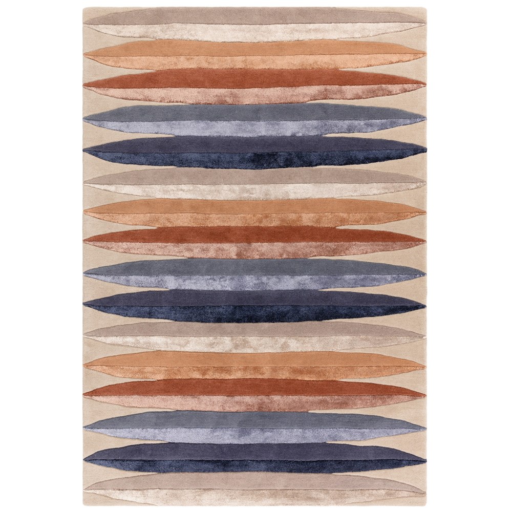 Matrix Pod Carved Stripe Wool Rug in 106 Multi